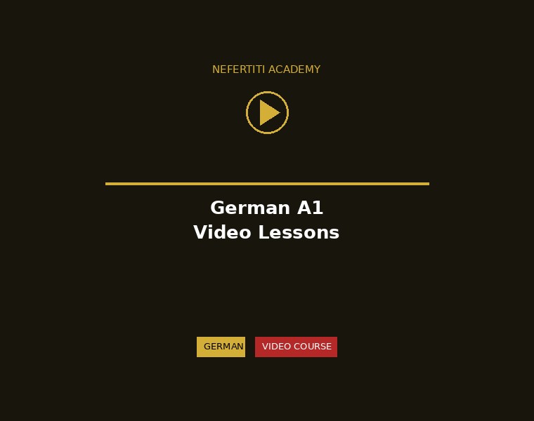 German for Beginners - A1 Video Course