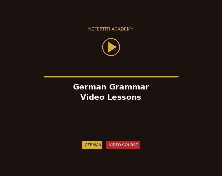 German Grammar and Speaking - Video Course